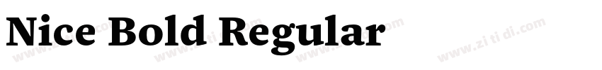 Nice Bold Regular字体转换